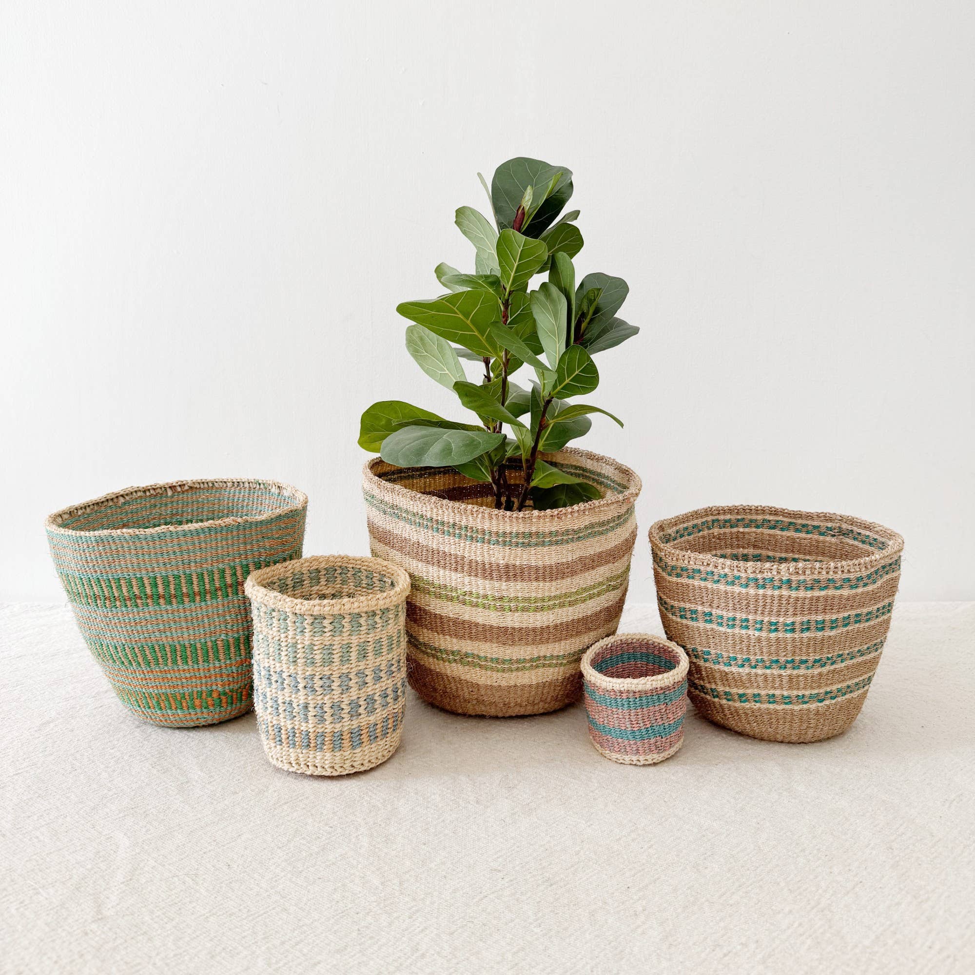 woven plant baskets Amsha Fine Weave Plant Storage Basket – JONES + CO