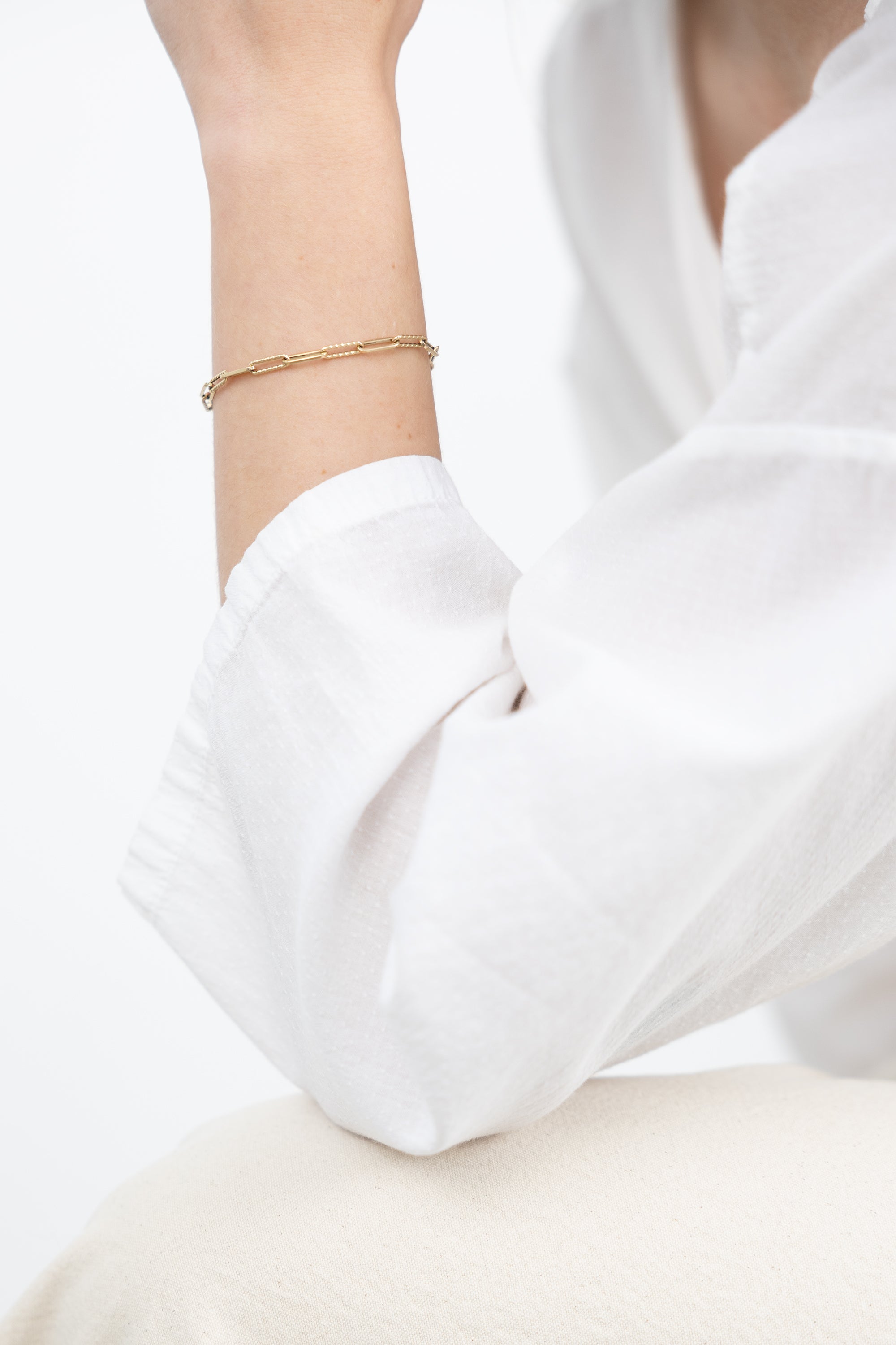 10K Gold Rope Paperclip Bracelet