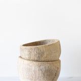 Vintage Hand-Carved Decorative Wooden Bowl