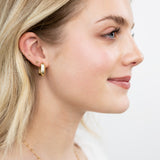 14K Chunky Square Hoops