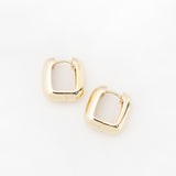 14K Chunky Square Hoops