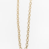14K Rolo Link Chain Necklace with Solid Gold Closure