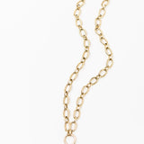 14K Rolo Link Chain Necklace with Solid Gold Closure