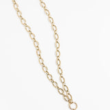14K Rolo Link Chain Necklace with Solid Gold Closure