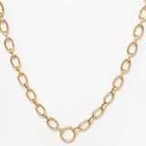 14K Rolo Link Chain Necklace with Solid Gold Closure