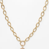 14K Rolo Link Chain Necklace with Solid Gold Closure