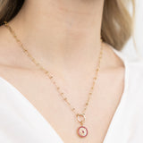 14K Ruby Heart Charm