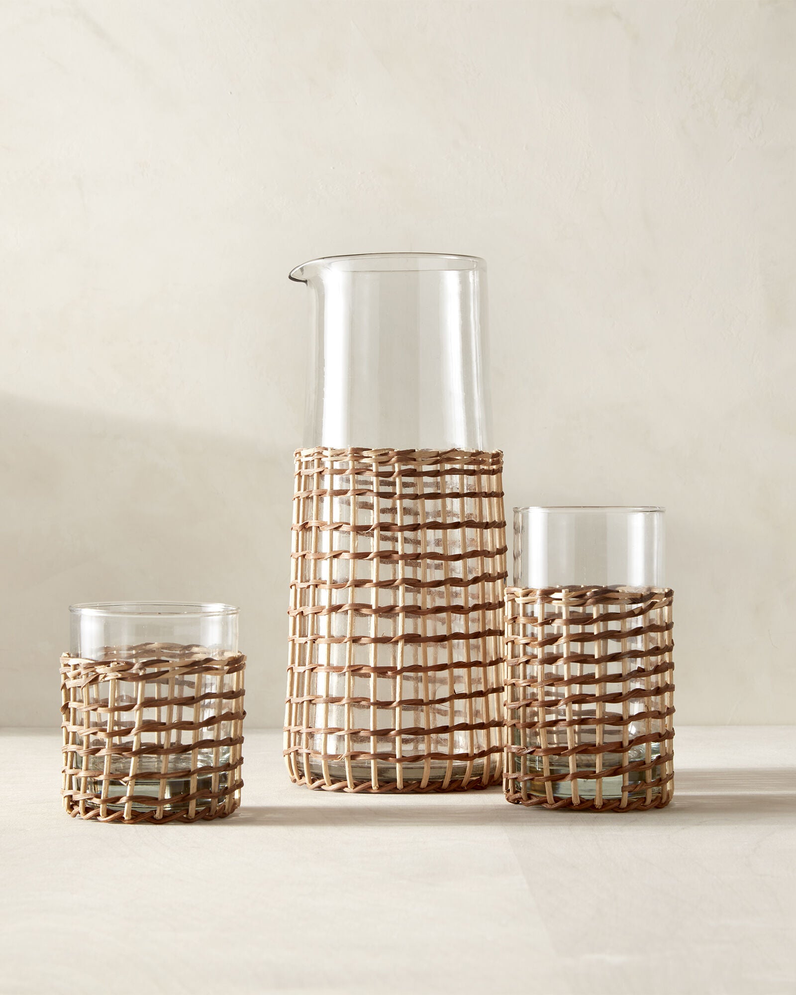 Rattan Carafe + Tumbler
