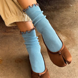 Ruffled Modal Socks