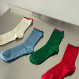 Ruffled Modal Socks