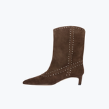 Tricia Studded Boot - Teddy Suede with Studs