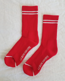 Boyfriend Socks red