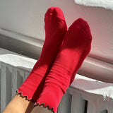 Ruffled Modal Socks