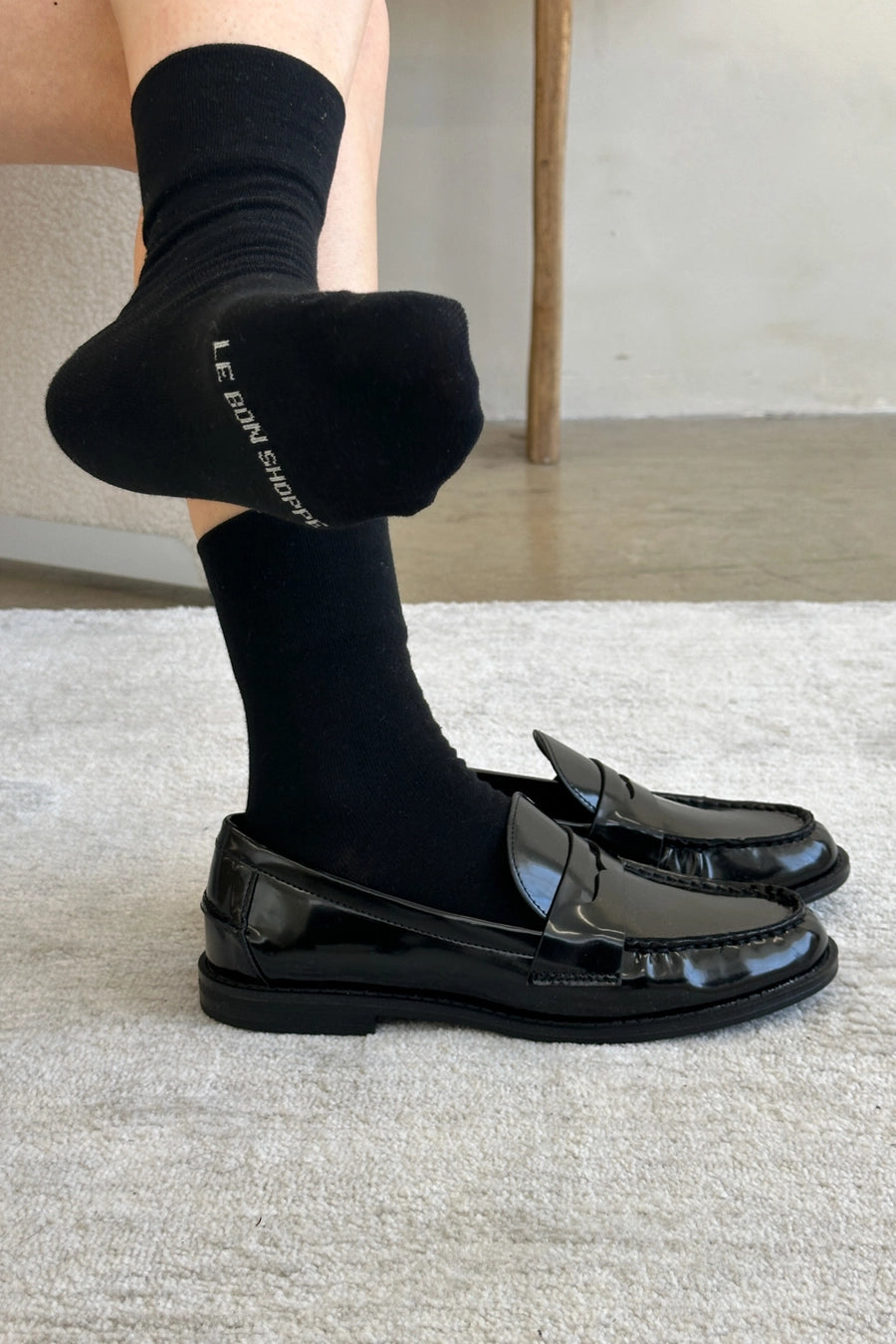 Sneaker Socks in True Black