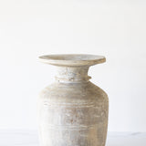 Bleached Vintage Teak Wood Vase