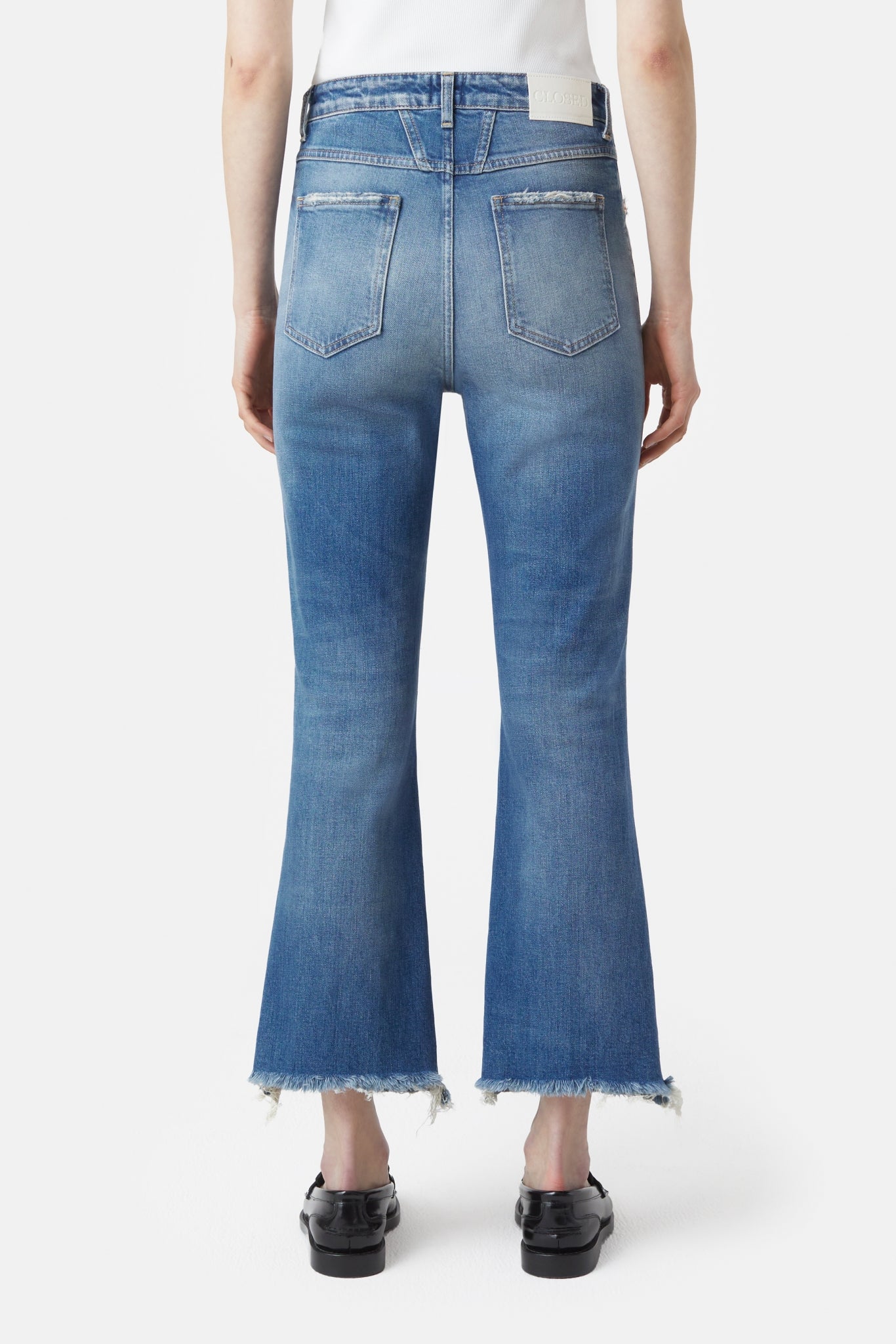 Back of Hi - Sun Pants in Mid Blue