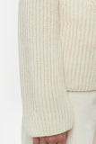 Sleeve on Long Sleeve V Cardigan - Ivory
