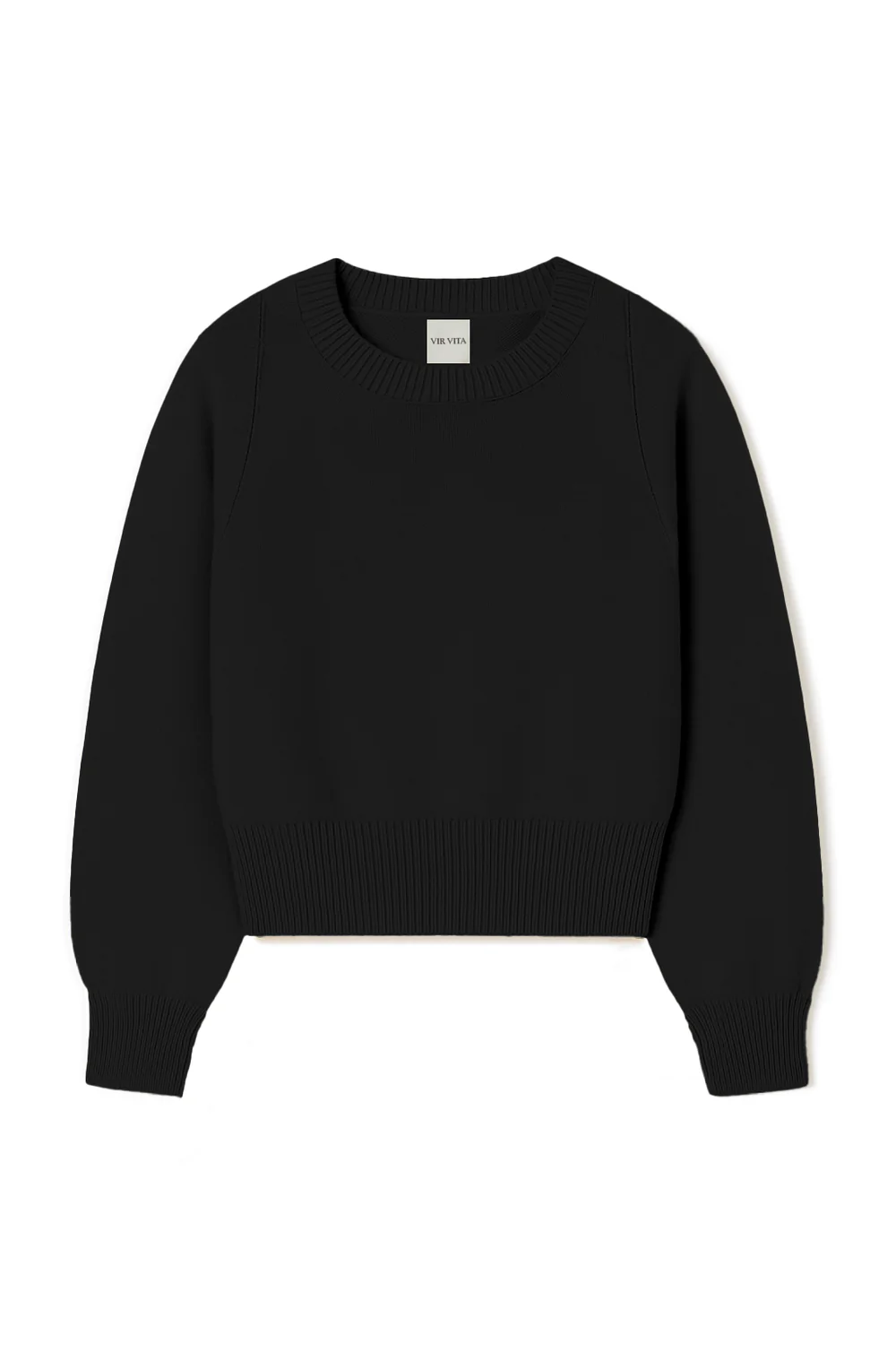 Black sweater on a white background