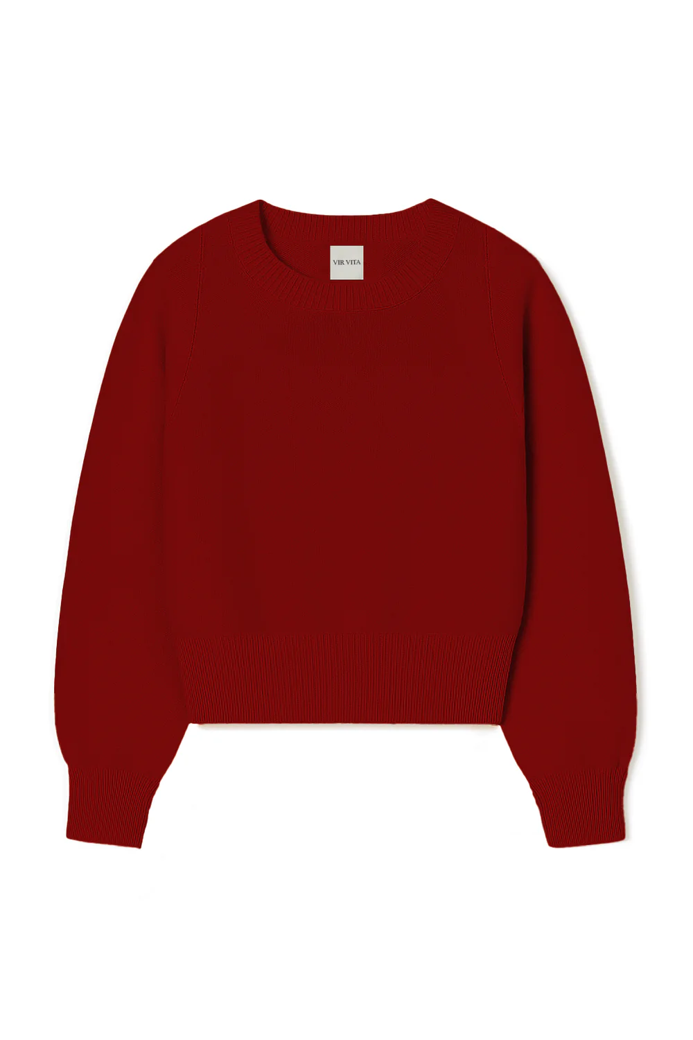 Red sweater on a white background