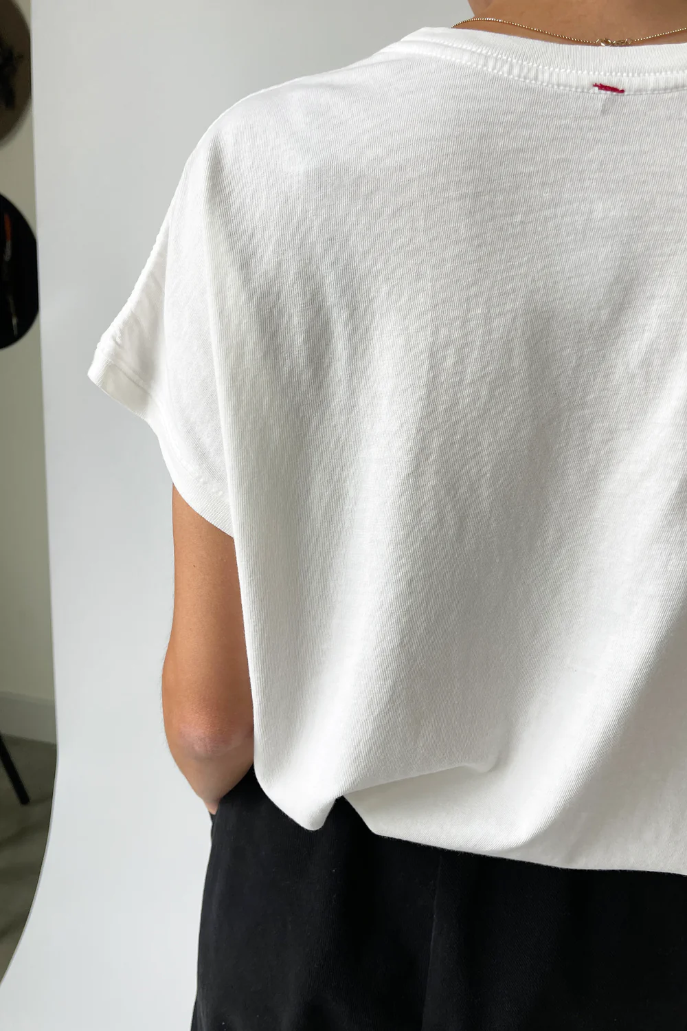Back of Ease Tee - Vintage White
