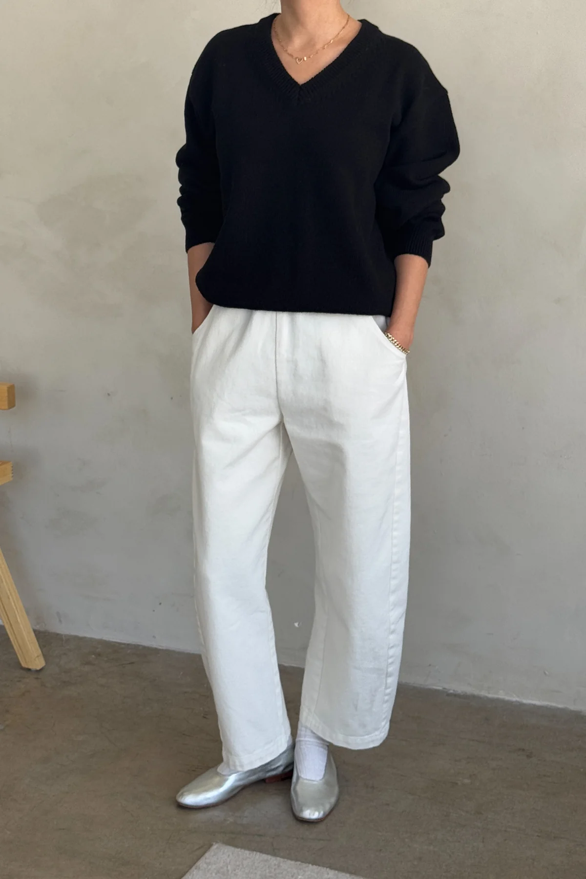 Arc Pants - Milk view from front
