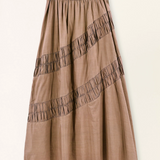 Verona Ruched Skirt - Walnut