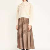 Verona Ruched Skirt - Walnut