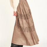Verona Ruched Skirt - Walnut