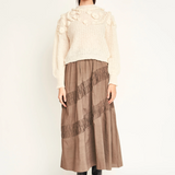 Verona Ruched Skirt - Walnut