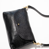Kaanapali Crossbody - Black Metallic Aniline Leather