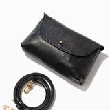 Kaanapali Crossbody - Black Metallic Aniline Leather