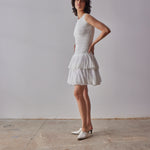 Emilia Dress - White view from side