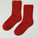 Cloud socks in burnt orange