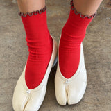 Ruffled Modal Socks