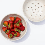 Berry Bowl in Speckled White