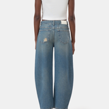 Jazzie Barrel Jeans - Distressed Blue