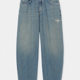 Jazzie Barrel Jeans - Distressed Blue
