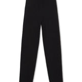 Maria Cashmere Ribbed Leggings - Black/Eco Paper Trim
