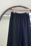 Waistband on French Terry Balloon Pants - Black