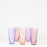 Blush Pink High Ball Glasses with other color