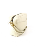 Side view of Rome Crossbody - Milk Pebble Leather