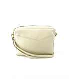 Front View of Rome Crossbody - Milk Pebble Leather