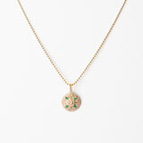 emerald pendant on ball chain