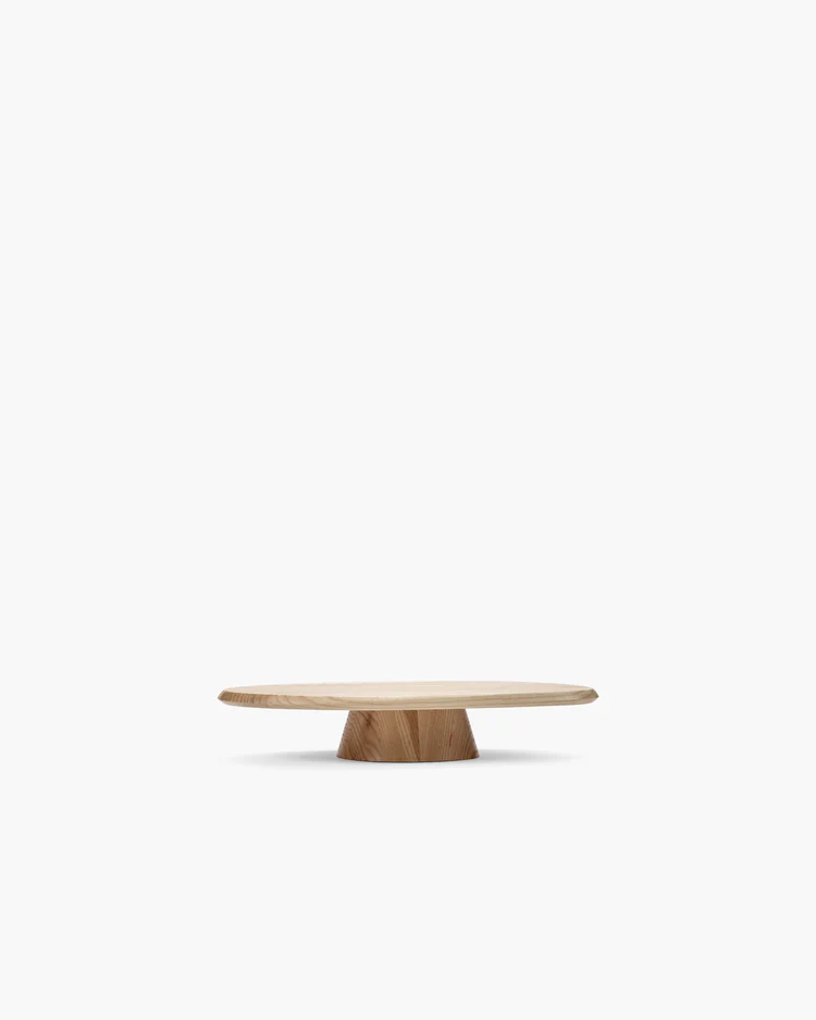 Wooden coffee table on a white background