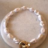 Gold Clasp Baroque Pearl Necklace