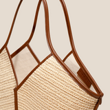 Calella Raffia Tote - Natural / Chestnut