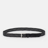 Braided Leather Belt - Black