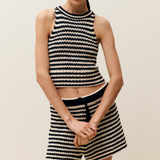 Crochet Knit Shorts - Black