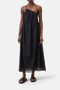 Gathered Maxi Dress - Black
