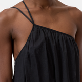 Gathered Maxi Dress - Black